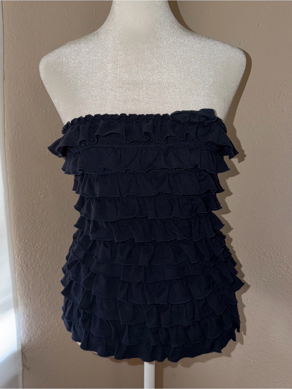 Vintage Y2K Hollister 2000s Ruffle Strapless Babydoll Tube Top
